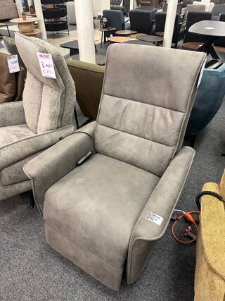 Fauteuil Sta op elektrisch Joep, microvezel taupe